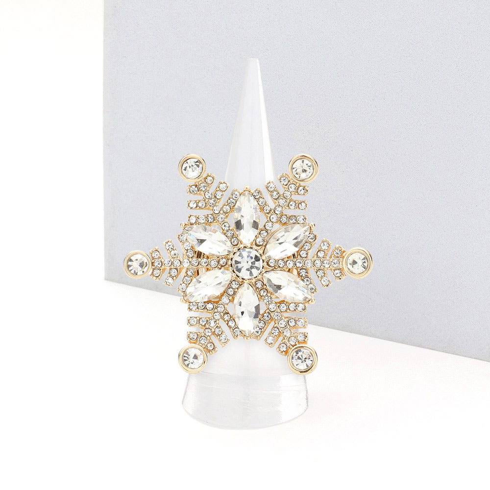 Floral Snowflake Stretch Ring