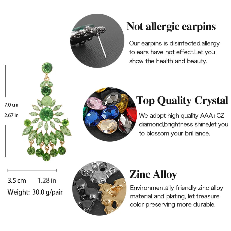 VEYO Luxury Rhinestone Crystal Earings Elegant Tassels Bride Dangle Earrings Fashion Jewelry for Woman New Gift