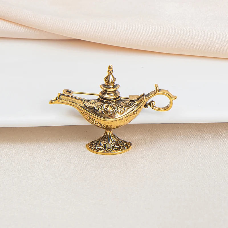 EASYA Fashion Retro Lamp Brooches Men's Suit Collar Lapel Brooch Pin Men Wedding Banquet Fashion Jewelry