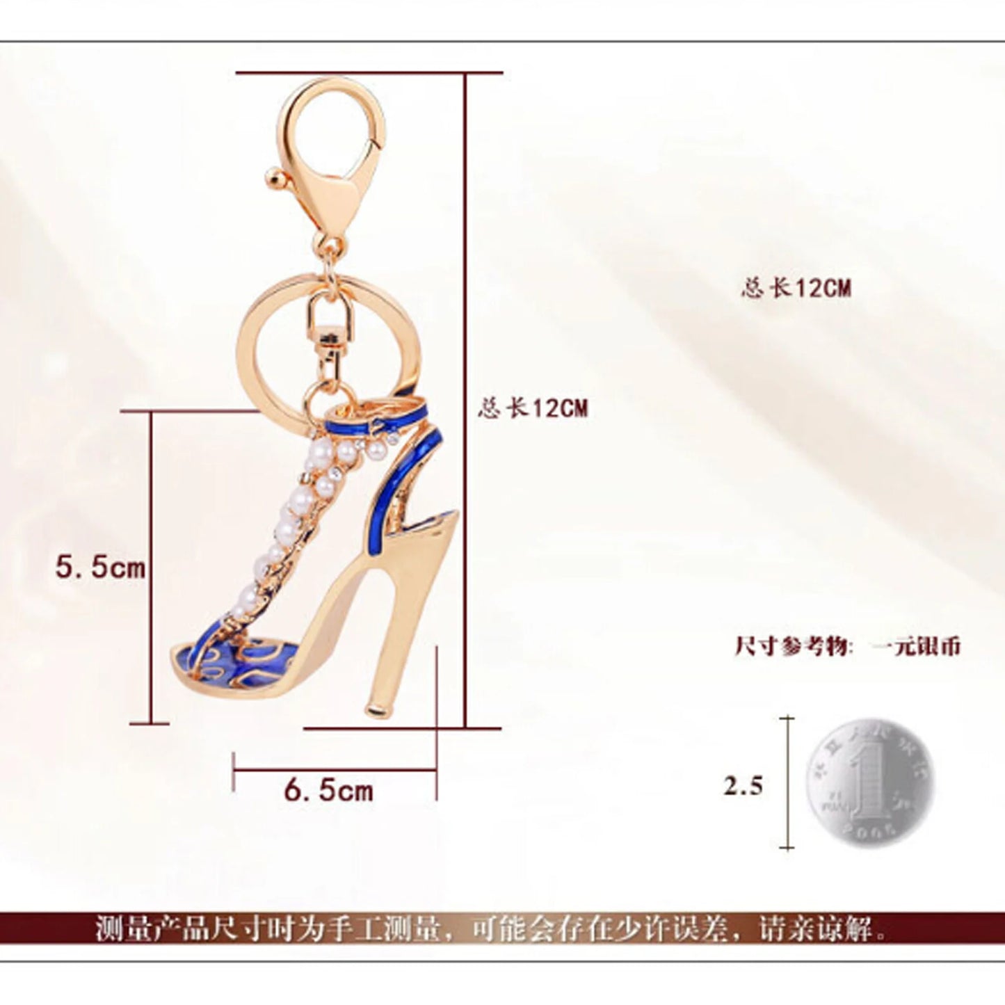 New Shining Rhinestone Crystal High Heels Shoes Keychain Women Lovely Meter Alloy Handbag Car Chains Holder Key Ring Gift