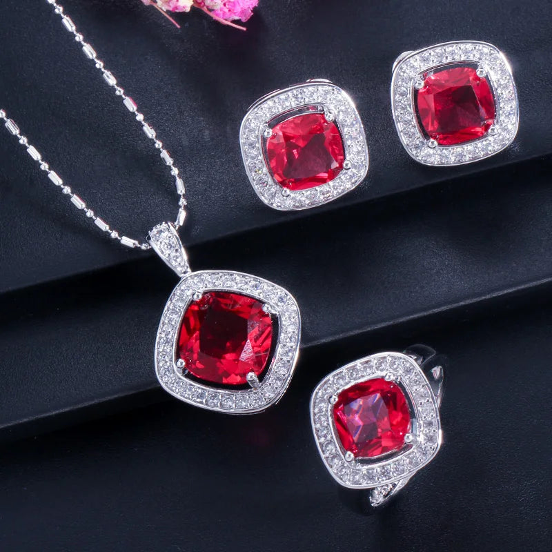 ThreeGraces Summer Yellow Cubic Zirconia Crystal Necklace Earrings and Ring Sets Fashion Austrian Ladies Party  Jewelry  JS190