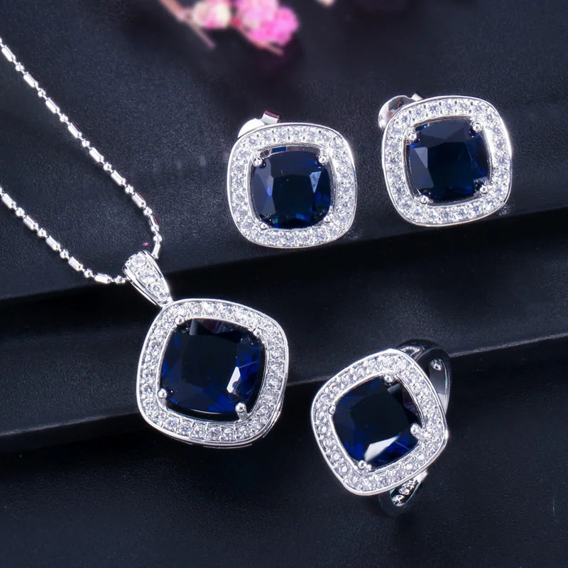 ThreeGraces Summer Yellow Cubic Zirconia Crystal Necklace Earrings and Ring Sets Fashion Austrian Ladies Party  Jewelry  JS190