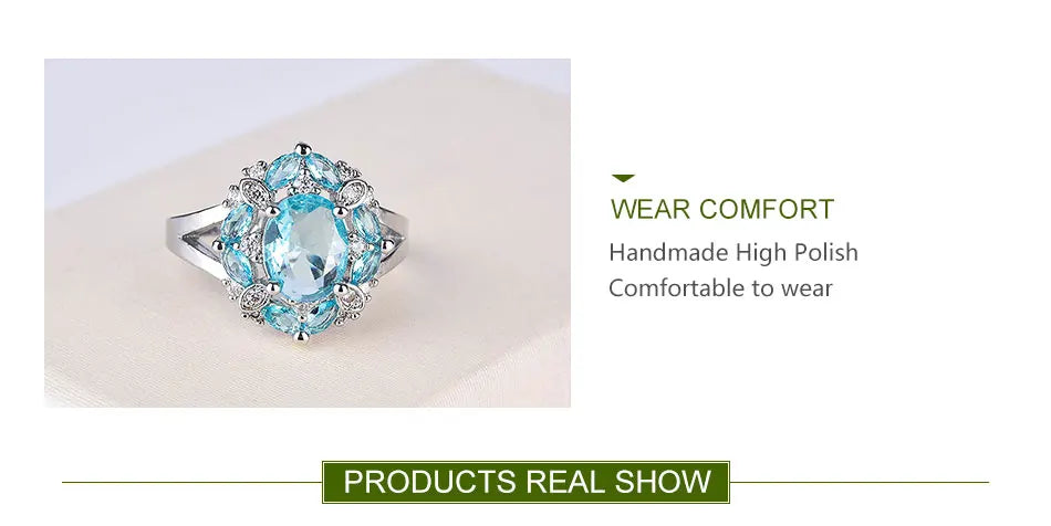 ZDADAN 925 Sterling Silver Flower Red Zircon Rings For Women Fashion Wedding Jewelry
