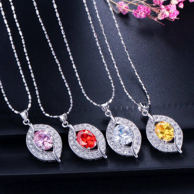 ThreeGraces 3pcs New Trendy Shiny Red Cubic Zirconia Fashion Earrings Necklace Ring Bridal Party Jewelry Set for Women JS707