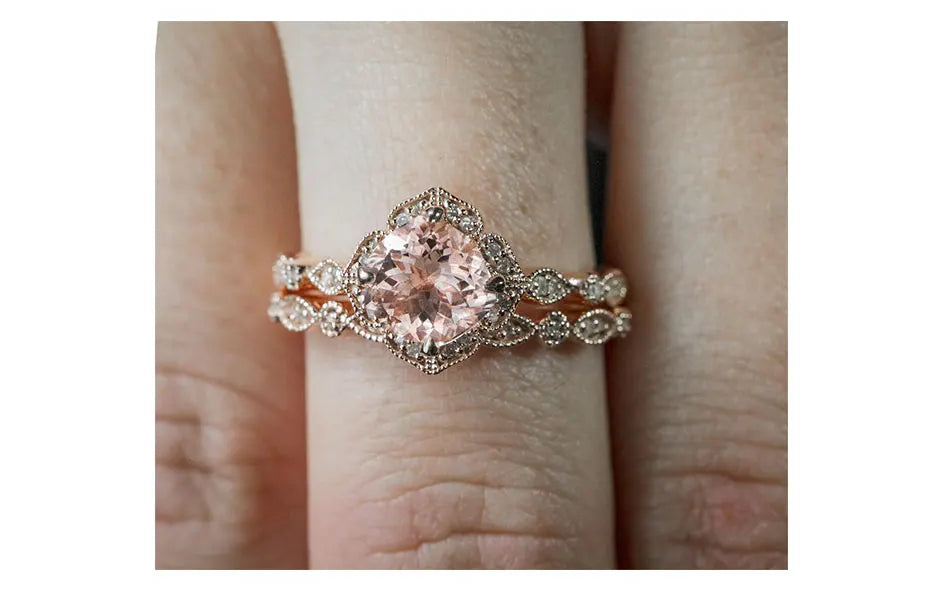 ZDADAN 925 Sterling Silver 18K Rose Gold CZ Rings For Women Wedding Jewelry Party Gift