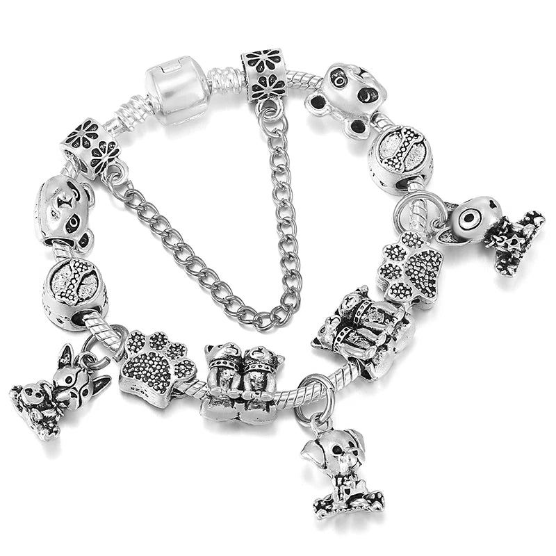 Luxury Crystal Flower Charm Bracelets & Bangles Gold Beads Bracelets For Women Jewellery Pulseira Feminina 2021 New Year Gift