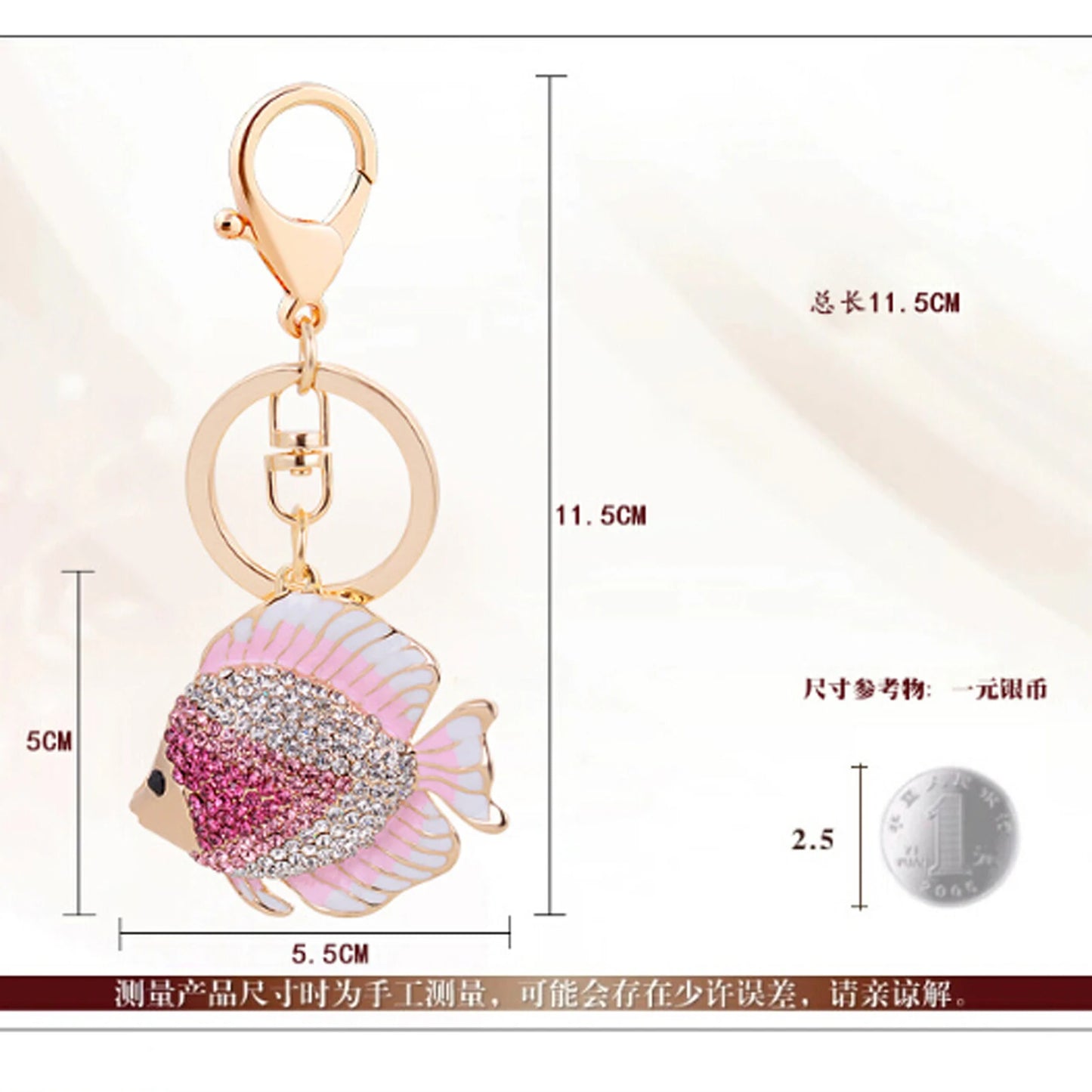 Fashion Rhinestone Crystal Metal Keychain Lovely Cartoon Marine Style Tortoise Fish Dolphin Keyring HandBag Car Pendant Gift