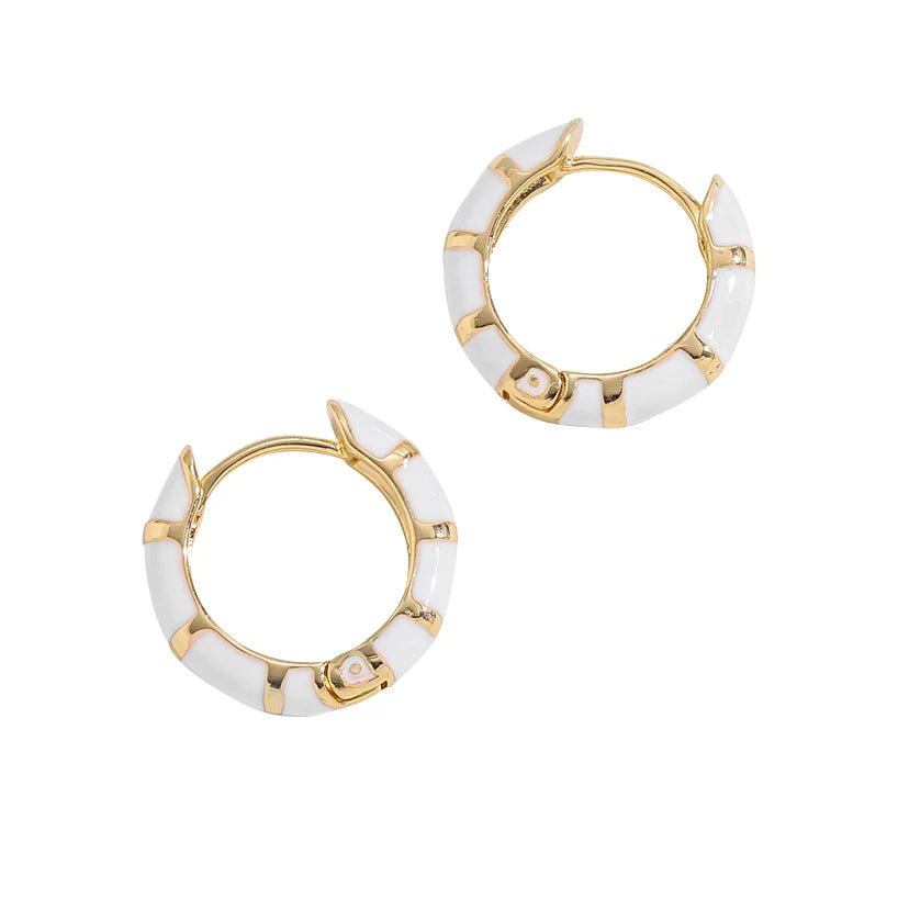 Mini Lovely Enamel Rainbow Round Circle Hoop Earrings for Women Fashion Colorful Huggie Hoops Piercing Pendientes Jewelry Gifts