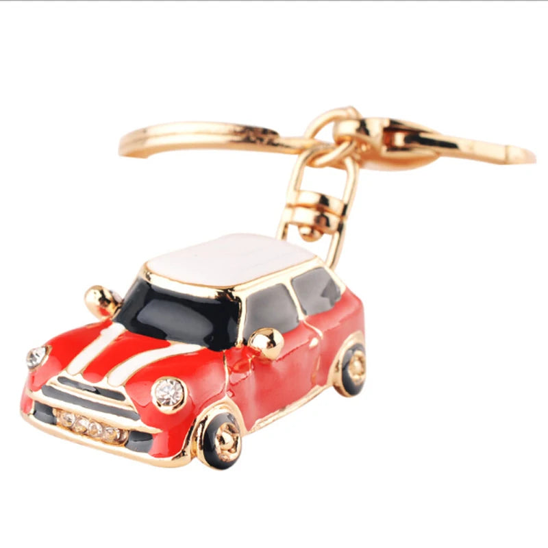 New Fashion Car Motorcycle Rhinestone Crystal Keychain Metal Alloy Key Chains Holder Handbag Car Keyrings Keychains For Women Me