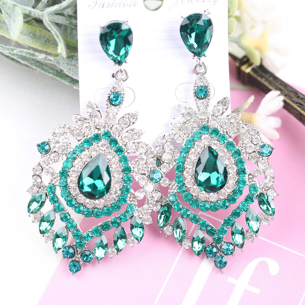 VEYO Luxury Full Rhinestone Crystal Drop Earrings for Women Vintage Dangle Earrings Fashion Jewelry New Gift