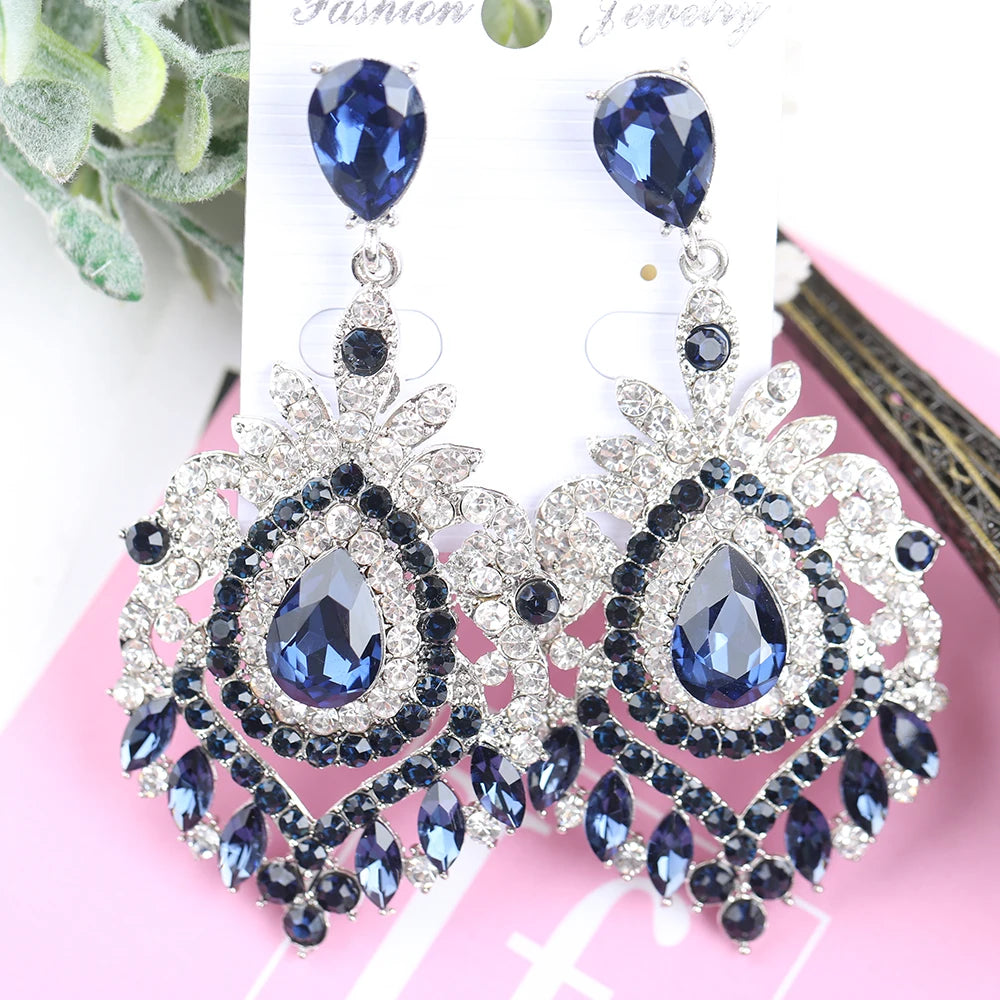 VEYO Luxury Full Rhinestone Crystal Drop Earrings for Women Vintage Dangle Earrings Fashion Jewelry New Gift