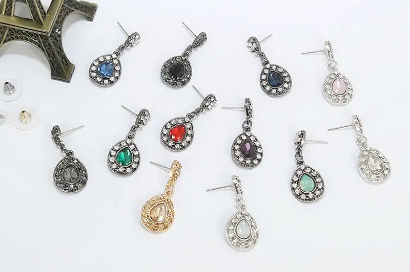 VEYO Cute Crystal Drop Earring Trendy Drop Rhinestone Earrings for Woman Fashion Jewelry
