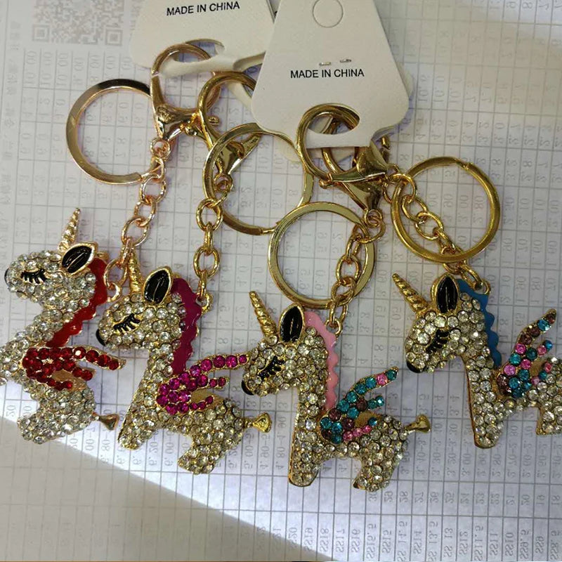 2024 Full Rhinestone Crystal Pumpkin Keychains Car Keyrings Women's Bags Decoration Keychain Gifts Holiday Jewelry