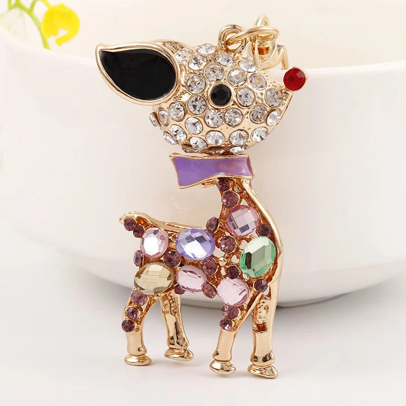 2026 Full Crystal Motorcy Pendants Jewelry Animal Keychain Car keyrings Women's bag accessories Unicorn keychain Rhinestone Keys