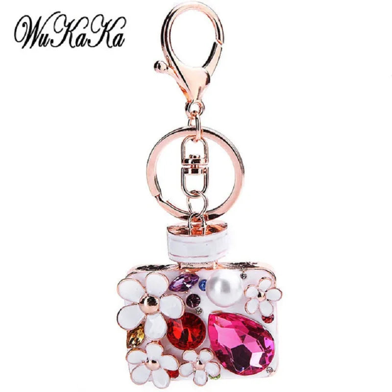 2024 Full Rhinestone Crystal Pumpkin Keychains Car Keyrings Women's Bags Decoration Keychain Gifts Holiday Jewelry