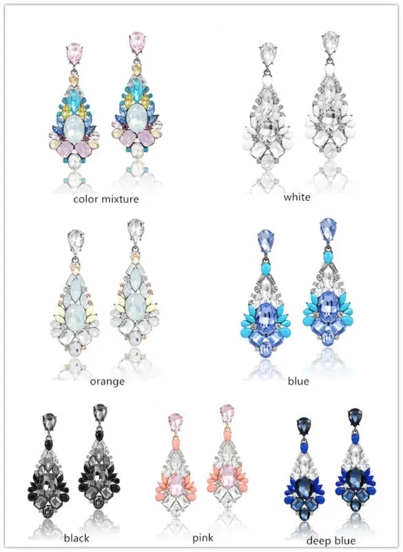 VEYO Luxury Crystal Drop Earrings Elegant Party Earrings For Women Fashion Jewelry New