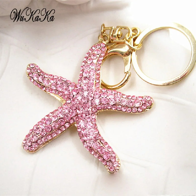 Lovely Cinderella Pumpkin Carriage Keychain Crystal Keyring Pendant Purse Bag Car Keychain