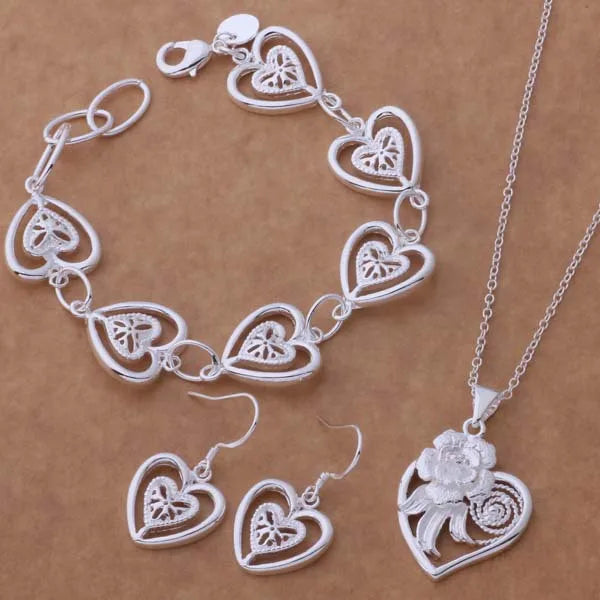 wholesale High quality silver plated Fashion jewelry    necklace bracelet earrings   WT-316
