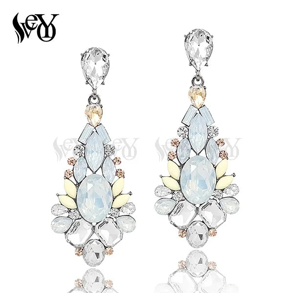 VEYO Luxury Crystal Drop Earrings Elegant Party Earrings For Women Fashion Jewelry New