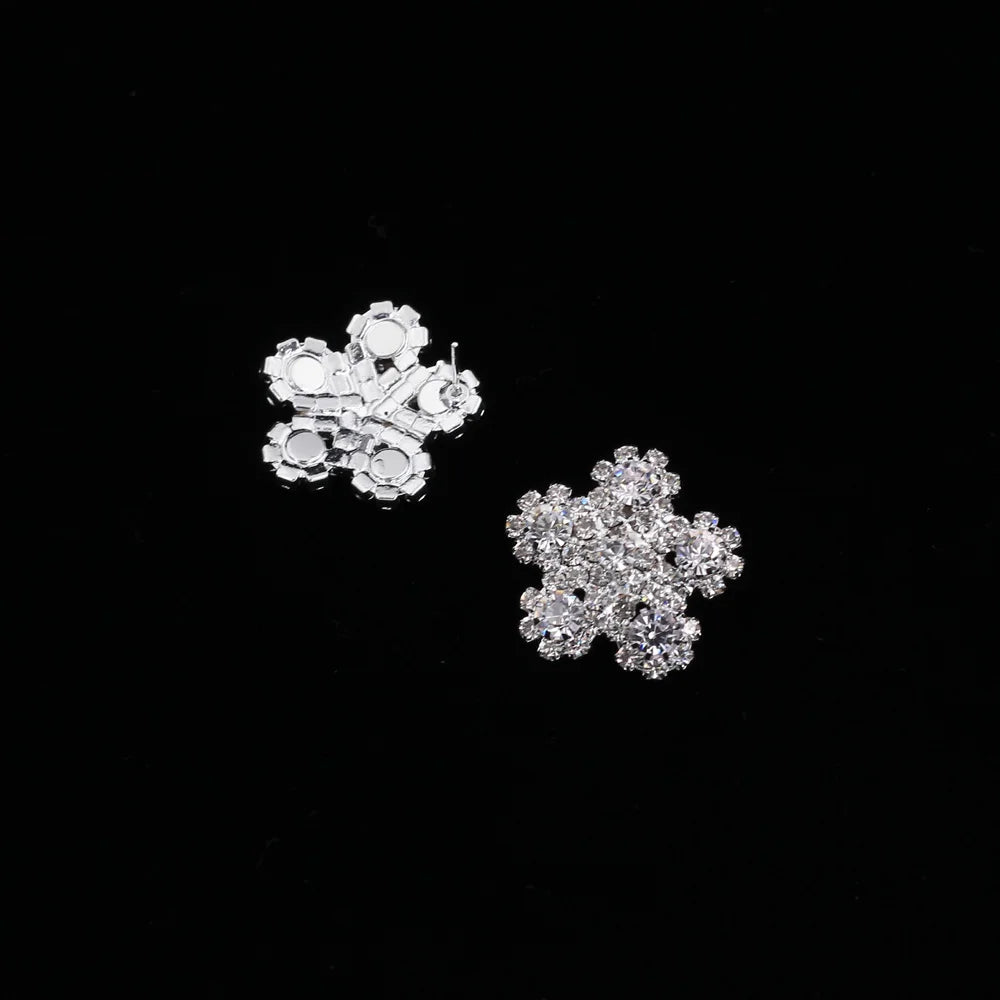TREAZY Crystal Bridal Wedding Jewelry Set Rhinestones Flower Pendant Choker Necklace Earrings Set for Women African Jewelry Set