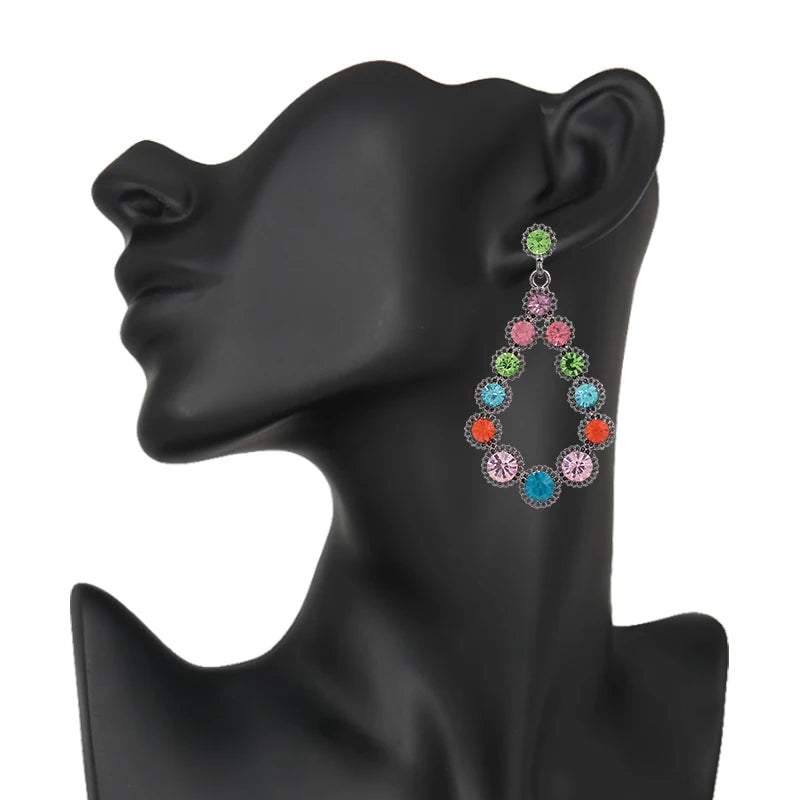 VEYO Rhinestone Drop Earrings for Women Vintage Hollow Dangle Earrings Fashion Jewelry New Gift