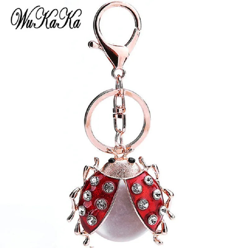 2024 Full Rhinestone Crystal Pumpkin Keychains Car Keyrings Women's Bags Decoration Keychain Gifts Holiday Jewelry
