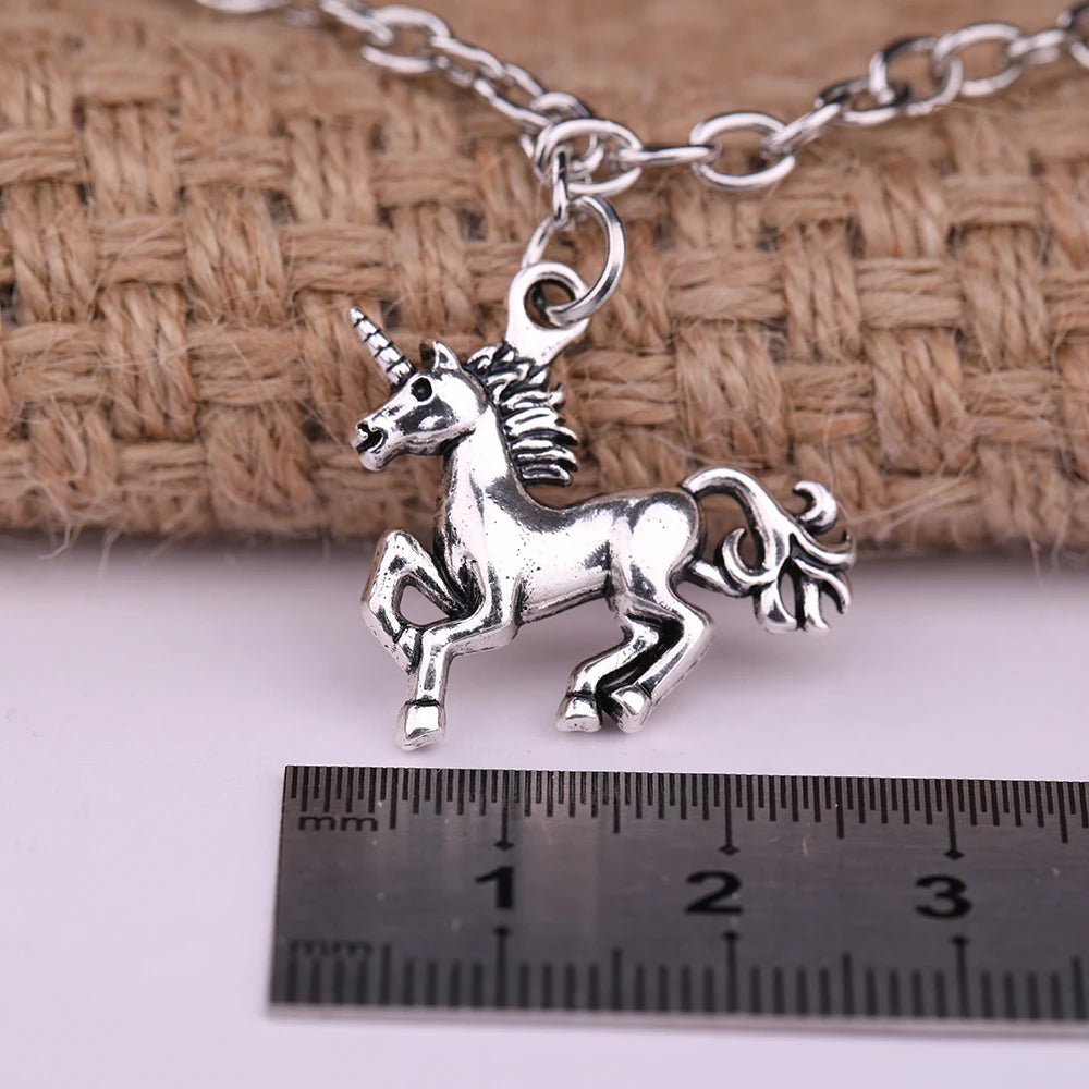 My Shape Punk Horse Charm Pendant Bracelet Wheat Chain for Men Women Zinc Alloy Bracelets Bangle Horse Jewelry bracelet cheval
