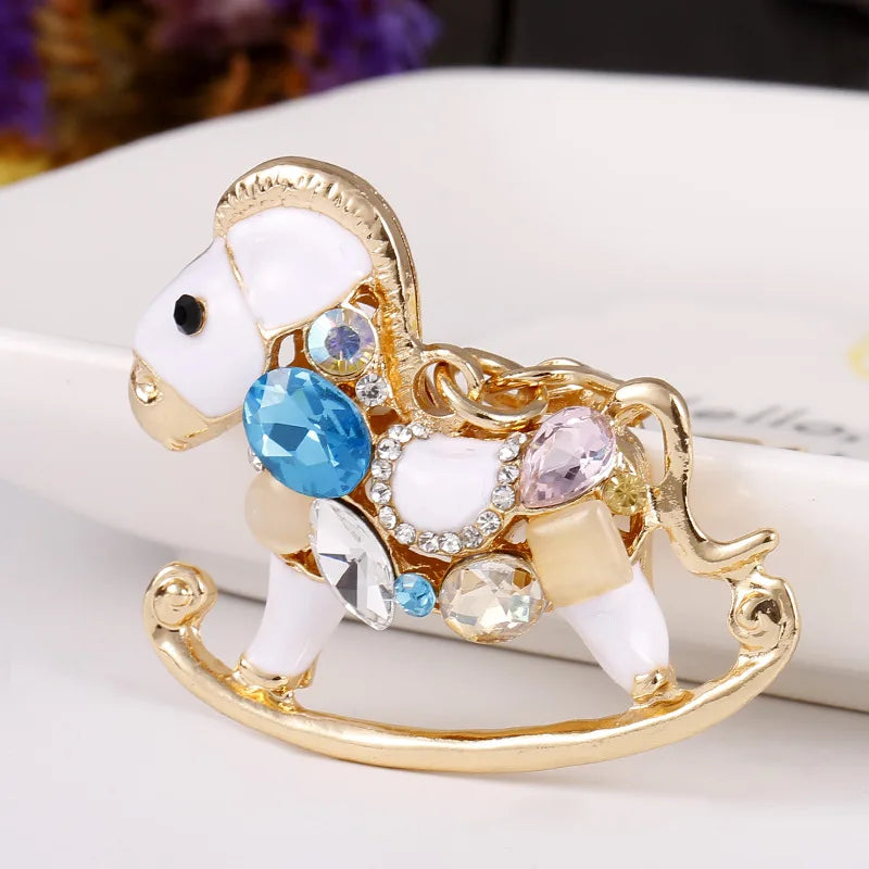 2026 Full Crystal Motorcy Pendants Jewelry Animal Keychain Car keyrings Women's bag accessories Unicorn keychain Rhinestone Keys