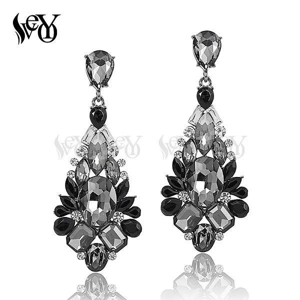 VEYO Luxury Crystal Drop Earrings Elegant Party Earrings For Women Fashion Jewelry New