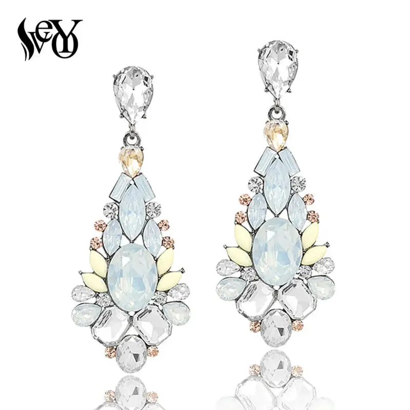 VEYO Luxury Crystal Drop Earrings Elegant Party Earrings For Women Fashion Jewelry New
