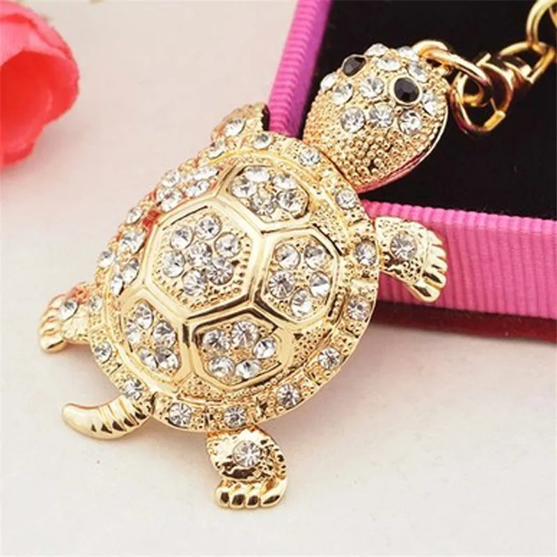 2026 Fashion full Crystal Rhinestone Tortoise Keychain for Women's bags Decoration Pendants Accessories Car keyrings Jewelry