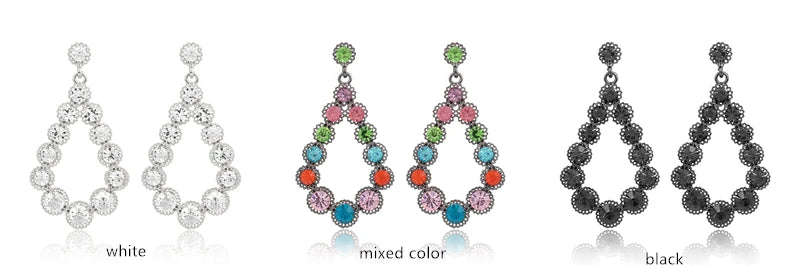 VEYO Rhinestone Drop Earrings for Women Vintage Hollow Dangle Earrings Fashion Jewelry New Gift