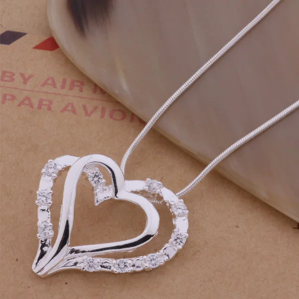 wholesale High quality silver plated Fashion jewelry chains necklace pendant WN-161