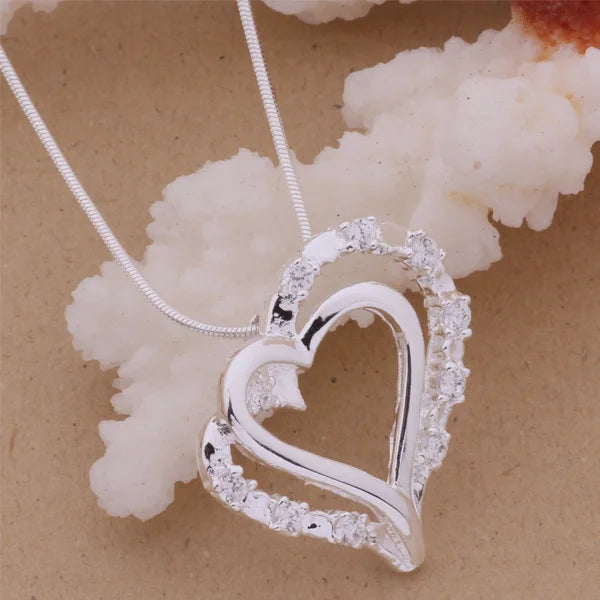 wholesale High quality silver plated Fashion jewelry chains necklace pendant WN-161