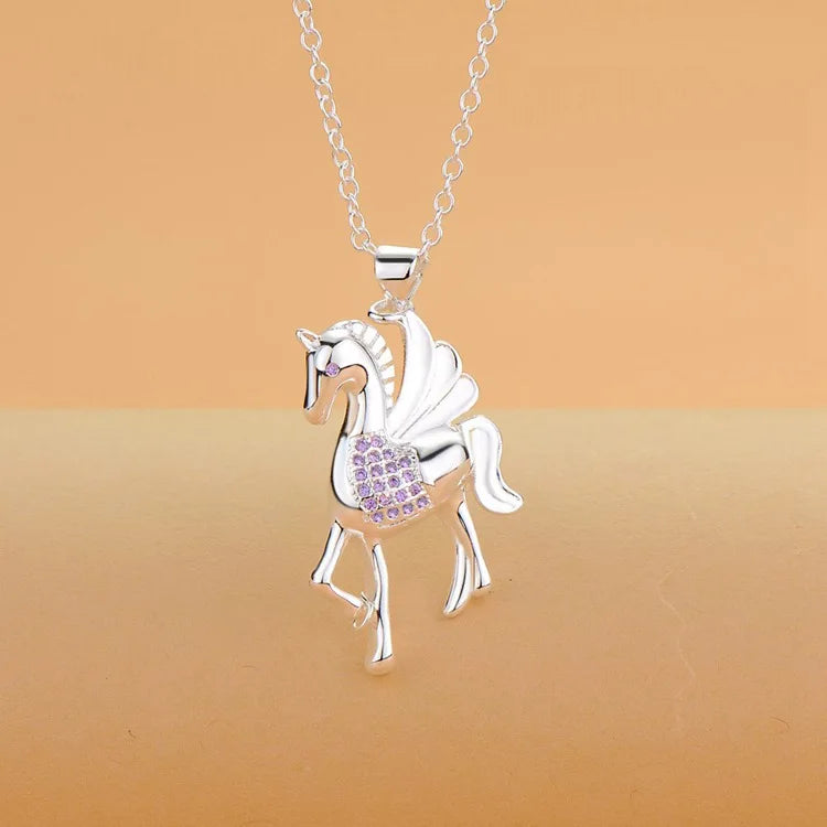 classic horse High quality 925 silver Fashion jewelry chains necklace pendant WN-765