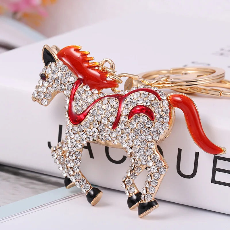 2026 Full Crystal Motorcy Pendants Jewelry Animal Keychain Car keyrings Women's bag accessories Unicorn keychain Rhinestone Keys