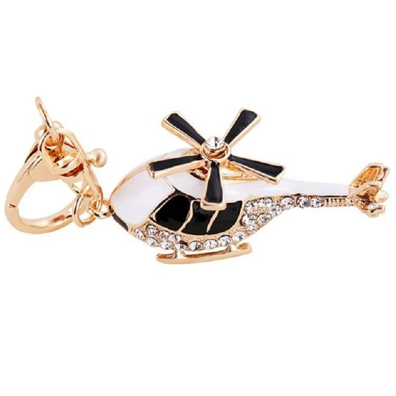 Fashion Alloy Keychain with Big water-drop Rhinestone Cartoon Pumpkin Carriage Keychain Golden Carriage Pendant Female Bag Acces