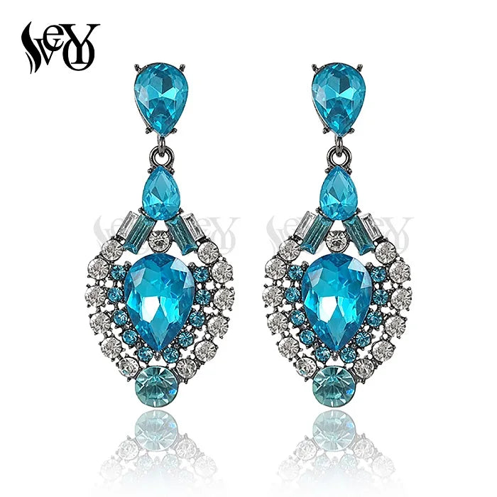 VEYO Fashion Luxury Drop Earrings Water Crystal Earring Rhinestone Alloy Top Quality