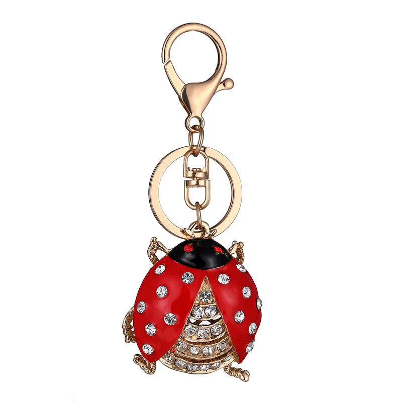 Lovely Cinderella Pumpkin Carriage Keychain Crystal Keyring Pendant Purse Bag Car Keychain