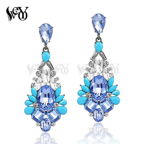 VEYO Luxury Crystal Drop Earrings Elegant Party Earrings For Women Fashion Jewelry New