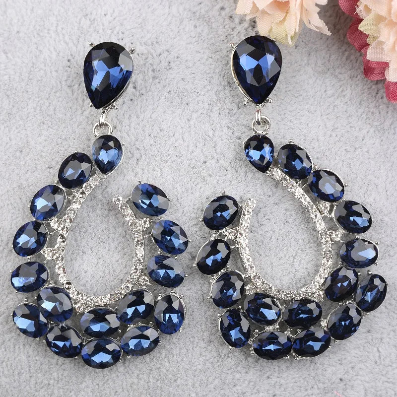 VEYO Classic Hollow Crystal Drop Earrings Luxury Symmetrical Earrings Fashion Jewelry For Woman High Quality