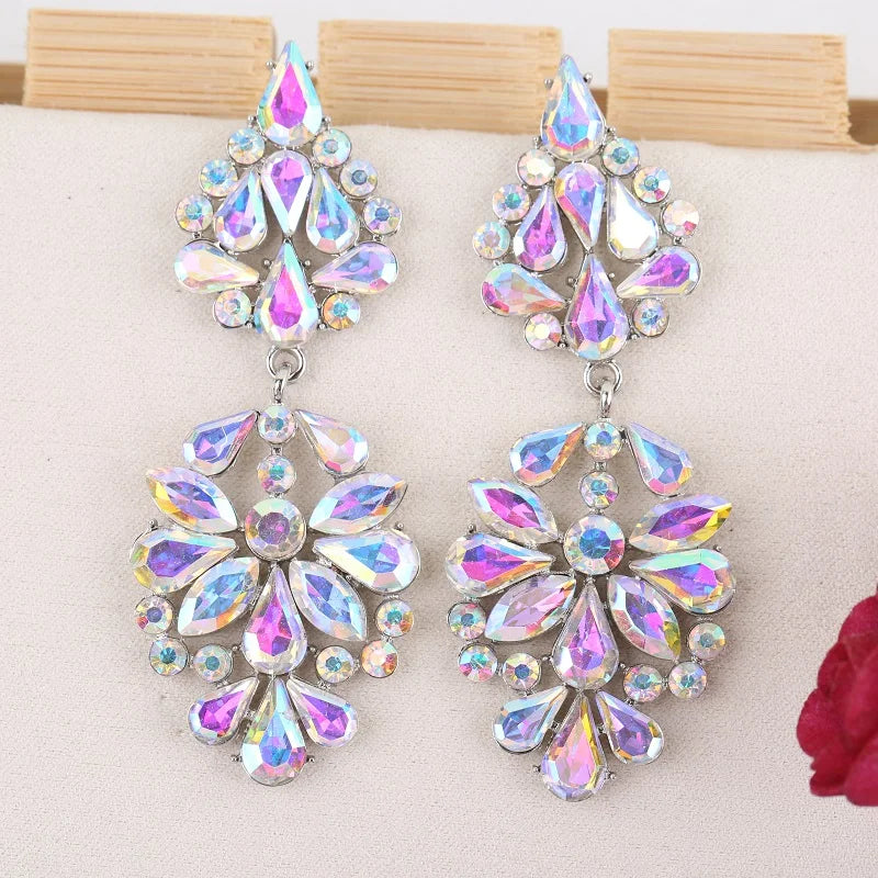 VEYO Vintage Crystal Drop Earrings Elegant Bridal wedding Dress Earrings for Women Fashion Jewelry Wholesale New