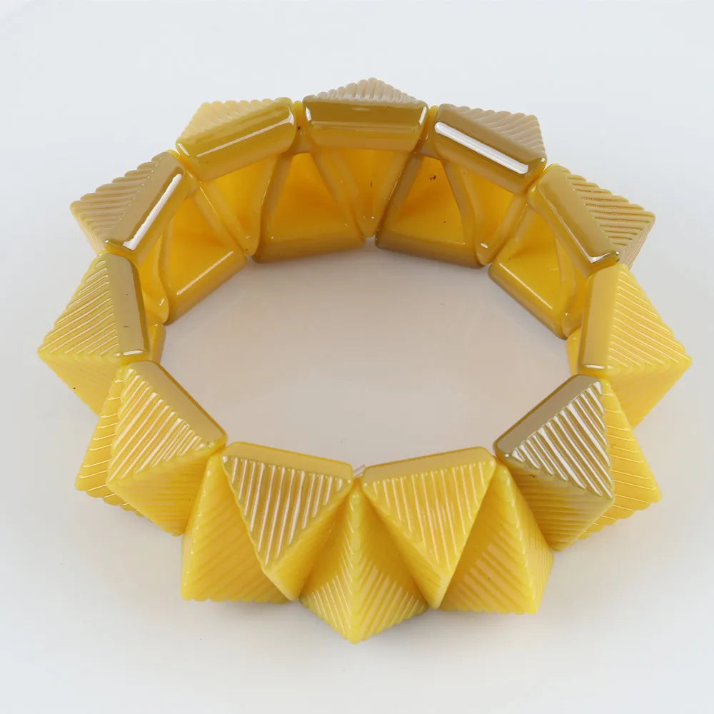 FishSheep New Acrylic Rivets Studs Bracelets For Women Men Rock Punk Big Stretched Strand Cuff Bracelets Bangles Jewelry Gifts