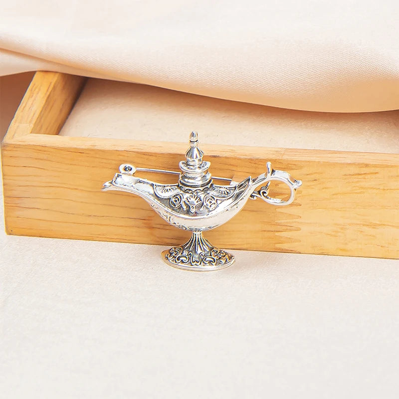 EASYA Fashion Retro Lamp Brooches Men's Suit Collar Lapel Brooch Pin Men Wedding Banquet Fashion Jewelry