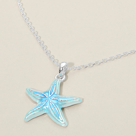 Women's Starfish Charm Pendant Necklace
