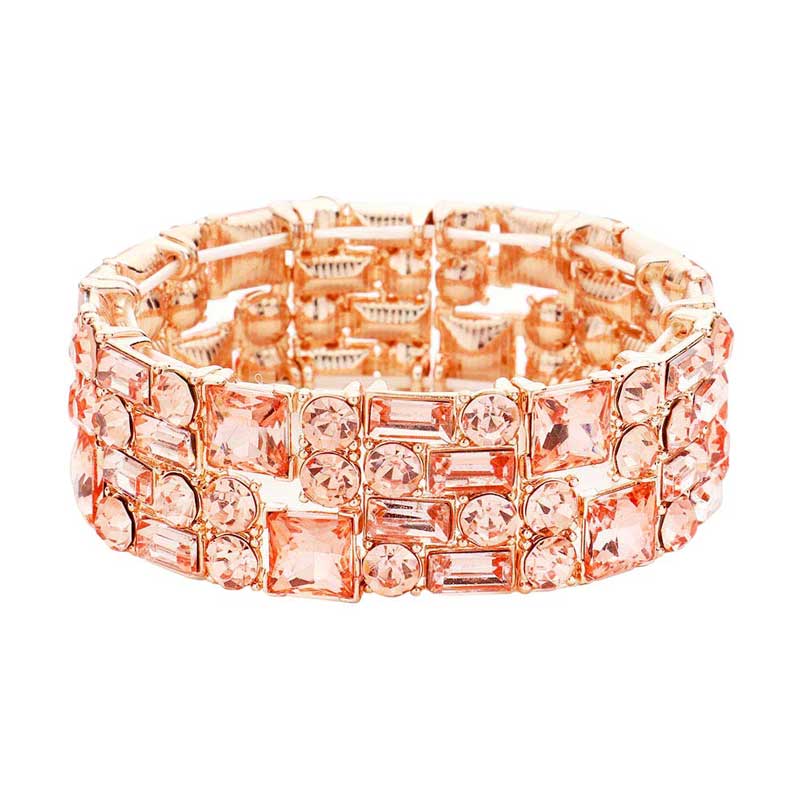 Multi Stone Stretch Evening Bracelet