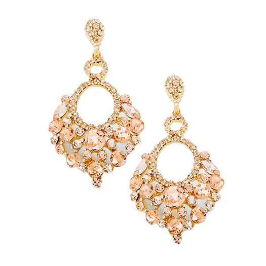 Marquise Crystal Chandelier Statement Evening Earrings