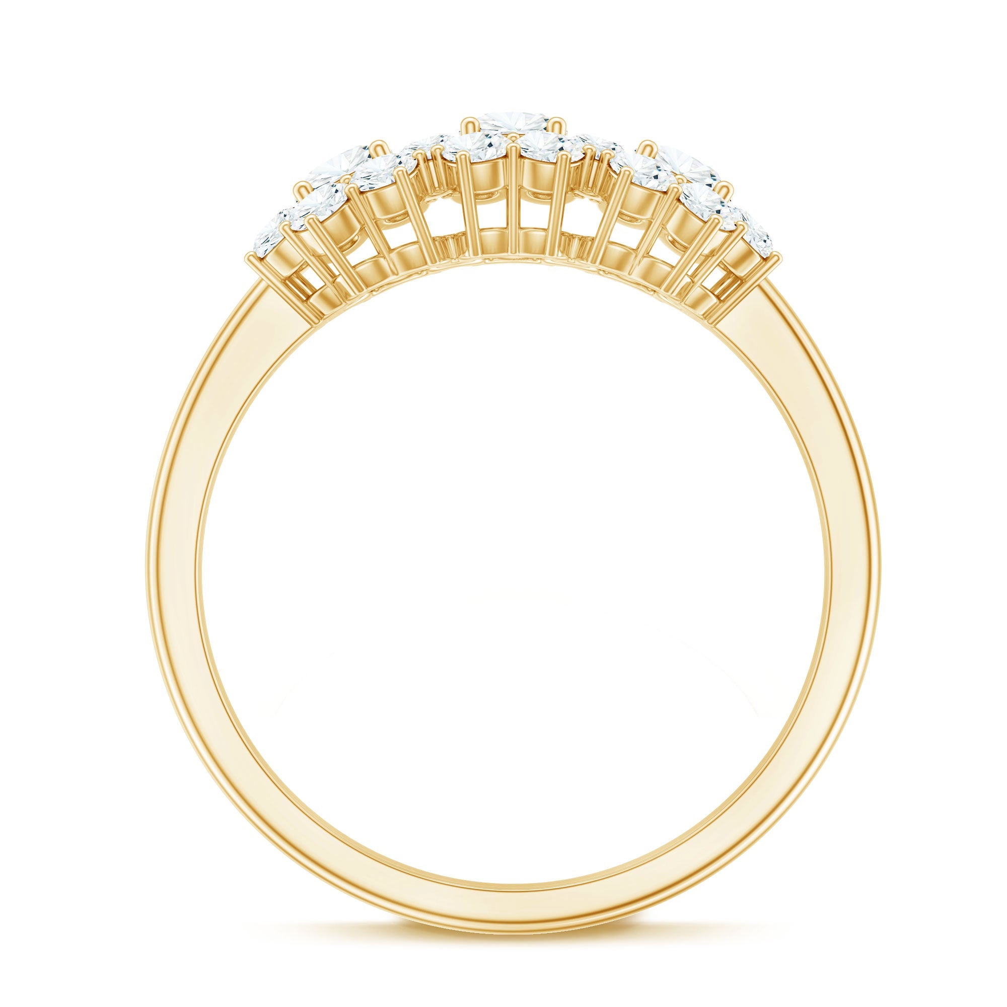 1 CT Zircon Floral Cluster Engagement Ring