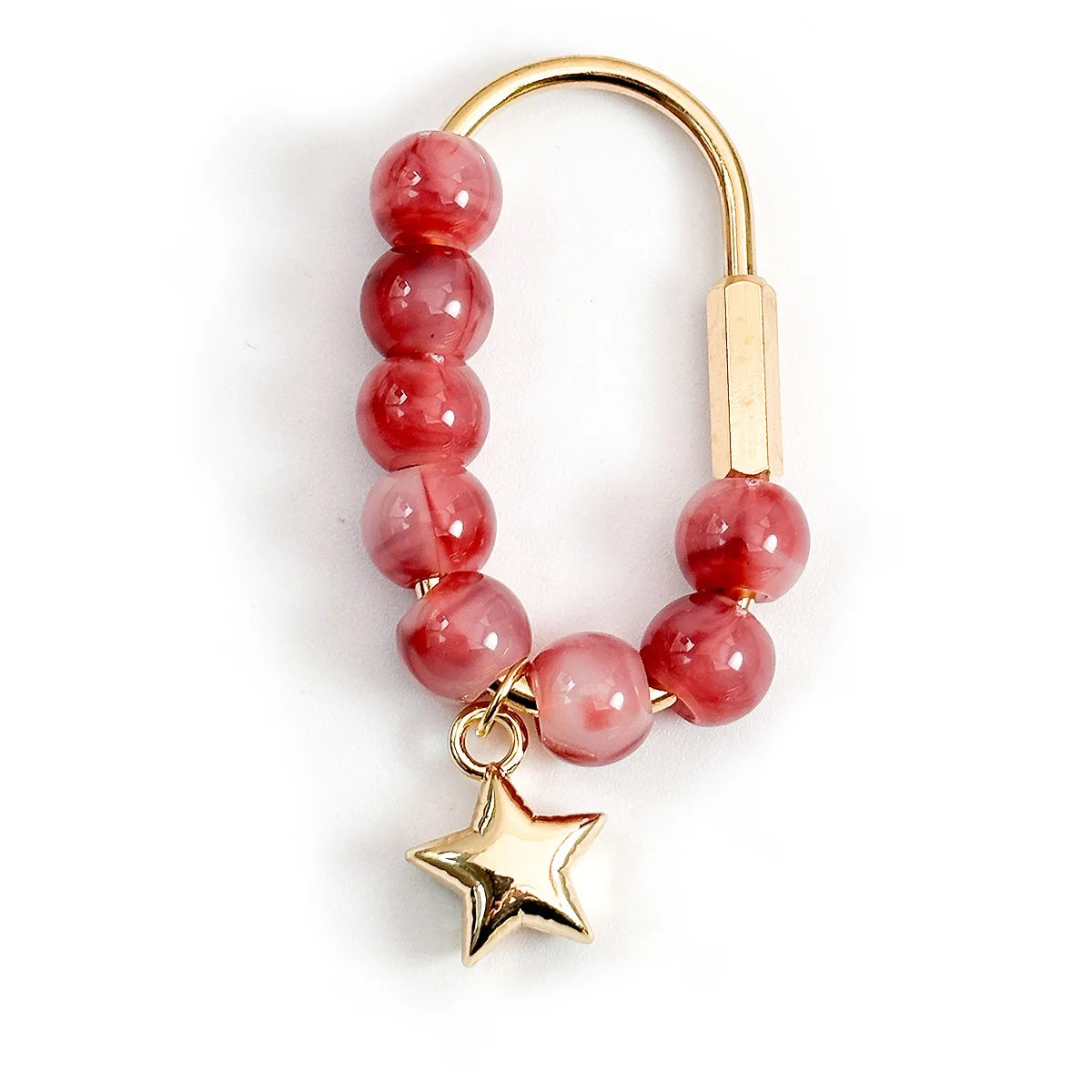Multicolor Bead Key Chain with Heart Star Pendant Cute Aesthetic Handbag Charm Trendy Car Keys Holder Ladies Daily Decor