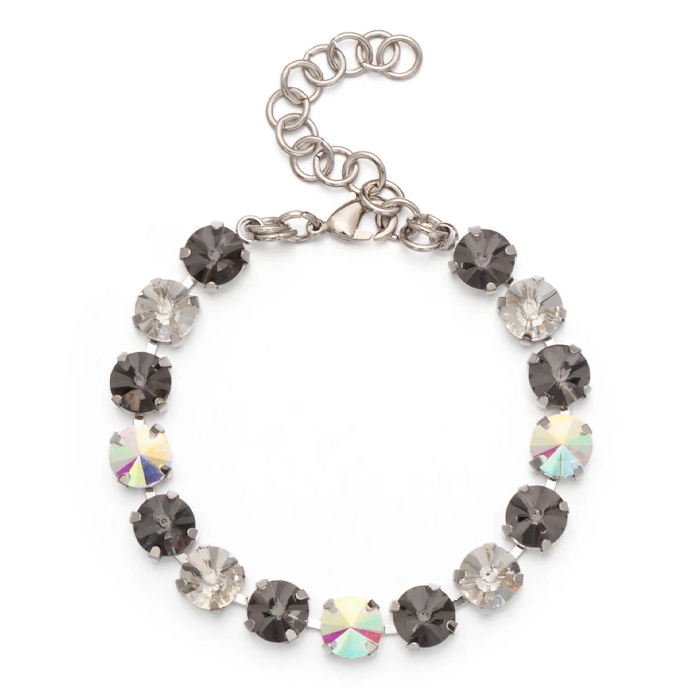 New Design Hot Deal Crystal Charms Bracelets For Women Claw Drill Set Colorful Crystal Bracelets Lobster Clasp  Link Chain